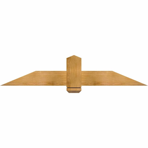 Ekena Millwork Eugene Rough Sawn Timber Gable Bracket, Western Red Cedar, 60"W x 12"H x 2"D x 6"F, 5/12 Pitch GBW060X12X0206EUG00RWR - main